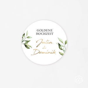GLANZENDE gouden bruiloft sticker set