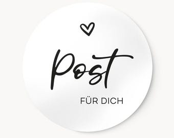 Lot d'autocollants « Post for You » | Étiquettes rondes pour lettres élégantes | Idéales pour fermer les cadeaux et décorer cartes postales