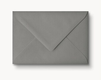 Enveloppe gris foncé | Enveloppe à fermeture humide C6 B6 sans fenêtre | Pour les invitations DIY, anniversaires, baptêmes et occasions spéciales
