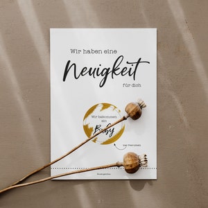 Rubbelkarte Wir bekommen ein Baby zur Verkündung der Schwangerschaft für Familie Freunde DIN A6 Karte