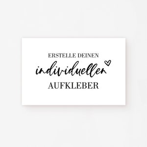 SEIDENMATT 85x55mm individuelle Aufkleber