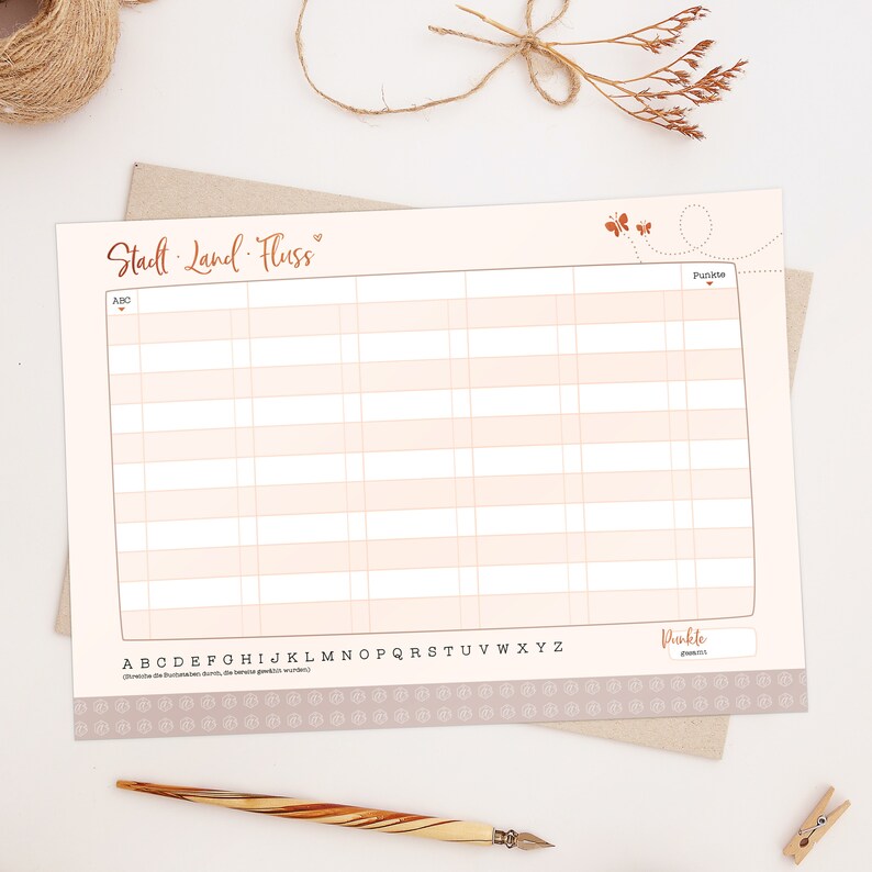 Stadt Land Fluss Spiel Familie | Etsy