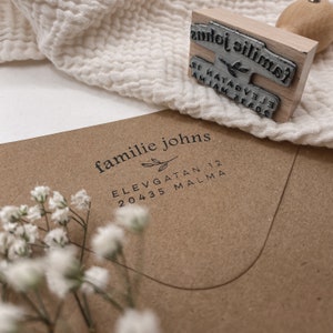 Personalisierter Stempel Felina zur Hochzeit 5x3cm
