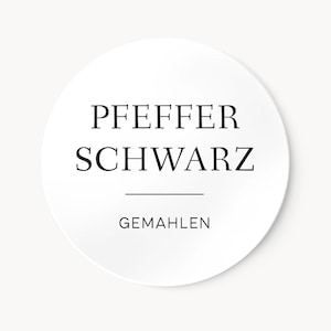 80 Gewürzaufkleber No.1 Weiß | 3cm runde Folien-Etiketten für Gewürzgläser | besondere hochwertige Haptik, Abwischbar, UV-beständig NORDEULE