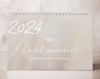 Tischkalender 2024 Du bist wunderbar, Kalender zum Aufstellen
