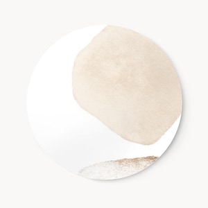 Beige labeling stickers | 3 cm x 4 cm round blank labels | ideal for labeling spice jars, supplies, storage, and gifts
