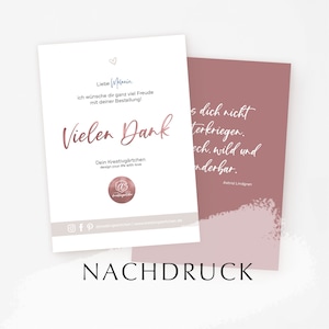 NACHDRUCK Individuelle Dankeskarten A6