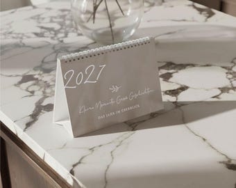 2027 Desk Calendar | A5 Landscape Stand-Up Calendar | Ideal for the home office, as a gift, or as a souvenir