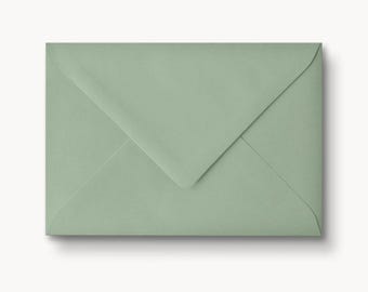 Enveloppe vert clair | Enveloppe à fermeture humide C6 B6 sans fenêtre | Pour bricolages, invitations d'anniversaire, de baptême et autres occasions spéciales