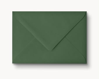 Enveloppe vert olive | Enveloppe gommée C6 B6 sans fenêtre | Pour vos projets DIY, invitations d'anniversaire, de baptême et autres occasions spéciales