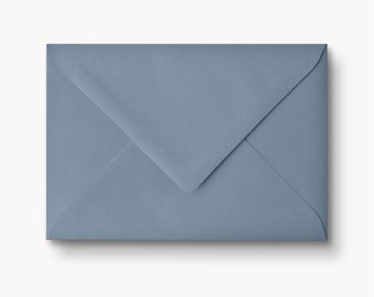 Enveloppes gris-bleu, 80 g/m | 25 pièces, enveloppes gommées sans fenêtre pour lettres, 175 x 125 mm | pour invitations d'anniversaire