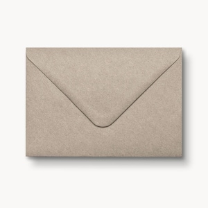 Briefumschlag Kraft Grau | C6 B6 aus Kraft Papier | ideal für Einladungskarten zum Geburtstag, Taufe und Anlässe