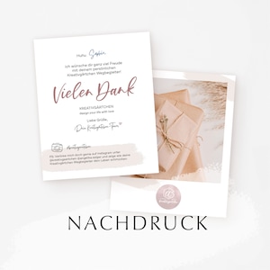 NACHDRUCK Individuelle Dankeskarten 90x110mm