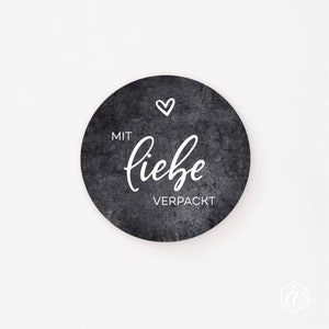 MATT Mit Liebe verpackt Aufkleberset 30mm