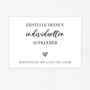 GLÄNZEND 105x74mm individuelle Aufkleber