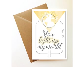 Light Up My World Greetings Card