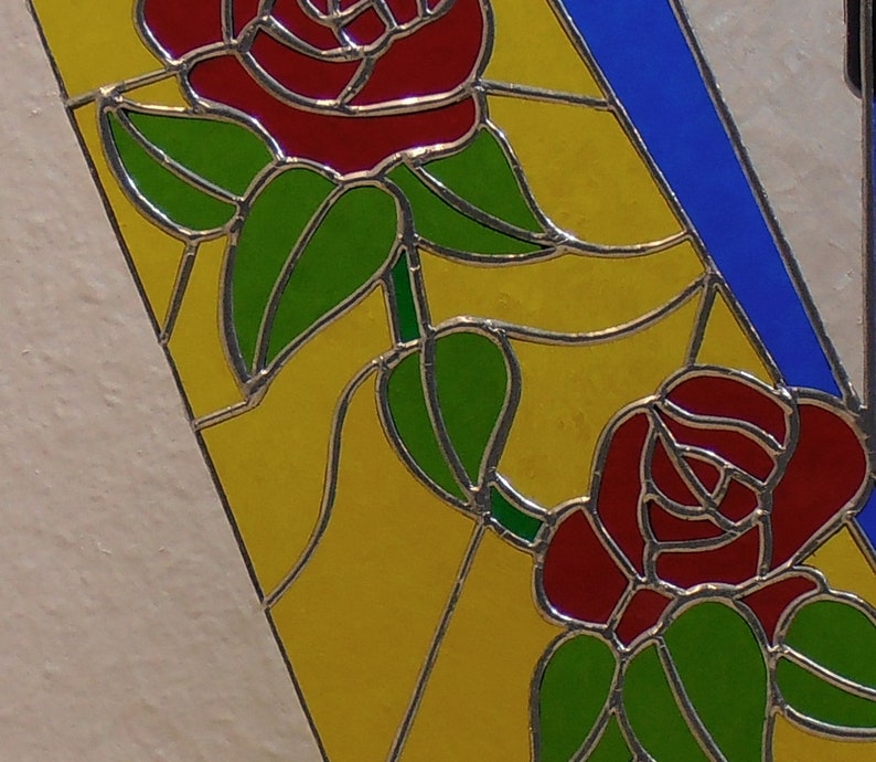 Glasstele burgund red rose Bild 8