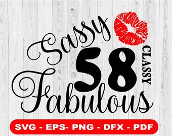 Compleanno Di 58 Anni Etsy