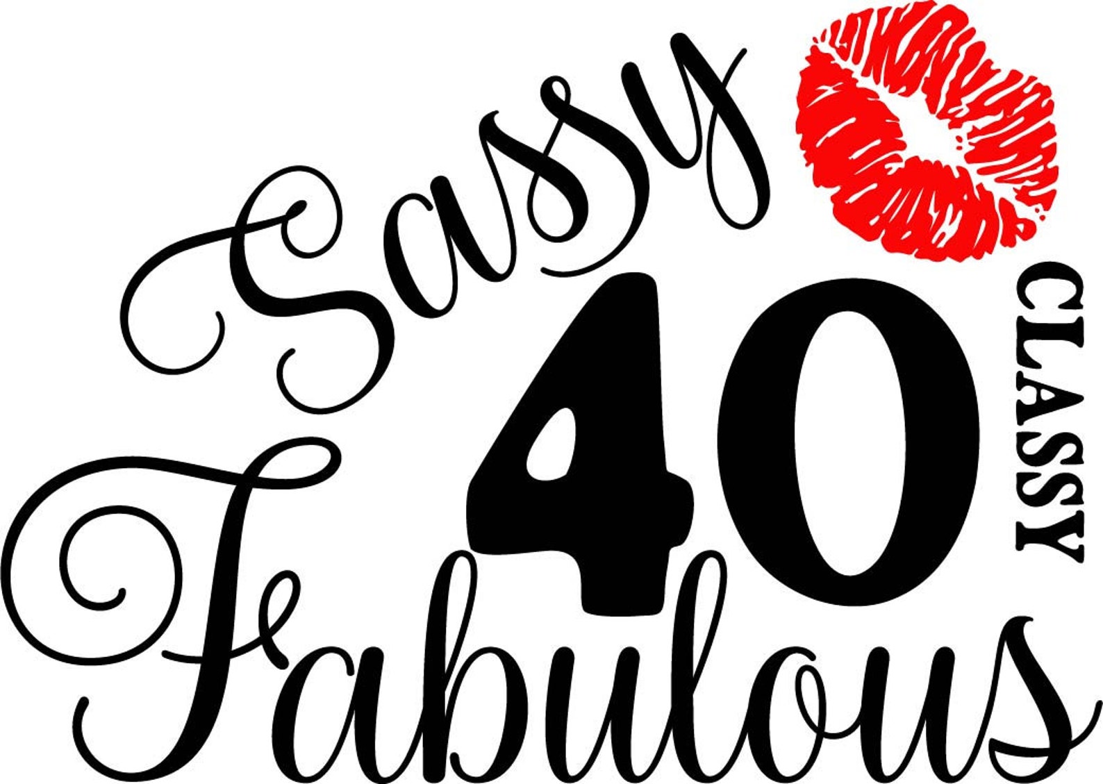 40 And Fabulous Svg Fabulous At 40 Svghappy Birthday 40 Etsy