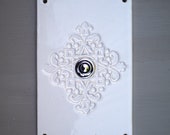 J Klingelplatte, Klingelschild aus Keramik ( H 16 x B 15 , oder H 21 x B 15 cm)