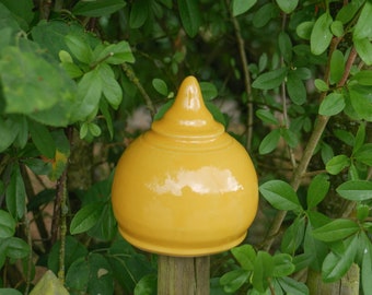 Gartenspitze, H ca 12cm, Öffnung 5-6cm, Gelb