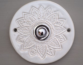 Klingelplatte, Klingelschild aus Keramik  B (11-12cm)