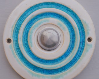 Klingelschild aus Keramik mit Glas (11 cm)