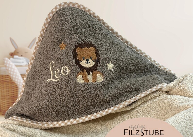 Kapuzenhandtuch mit Name Giraffe Babygeschenk Badetuch Handtuch Babybadetuch personalisiert bestickt Kapuzenhandtuch Geschenk Junge Mädchen Bild 15