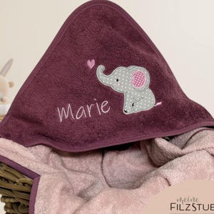 Kapuzenhandtuch mit Name Giraffe Babygeschenk Badetuch Handtuch Babybadetuch personalisiert bestickt Kapuzenhandtuch Geschenk Junge Mädchen Bild 14