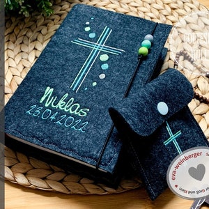 Hymnal cover with name hymn book cover cross wooden balls