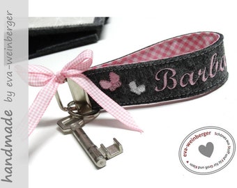 Keyring with name • Valentine's Day gift • Personalizable lanyard • Keyring Mother's Day Mom
