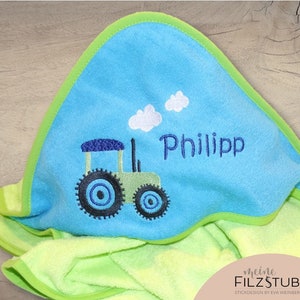 Babygeschenk Kapuzenhandtuch mit Namen Kapuzenbadetuch  Baby Handtuch Babybadetuch personalisiert bestickt Kapuzenhandtuch Mädchen Junge