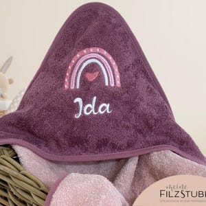 Kapuzenhandtuch mit Name Giraffe Babygeschenk Badetuch Handtuch Babybadetuch personalisiert bestickt Kapuzenhandtuch Geschenk Junge Mädchen Bild 19