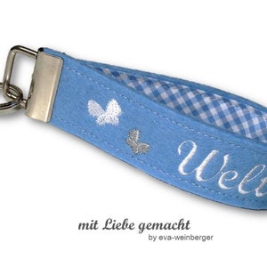 Keychain Made of Felt With Name Inside Fabric Can Be - Etsy