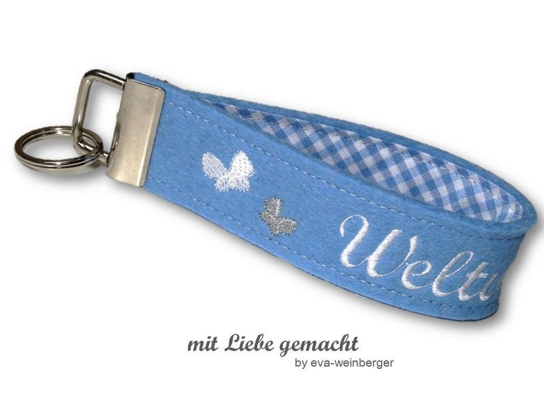 Keychain Made of Felt With Name Inside Fabric Can Be - Etsy