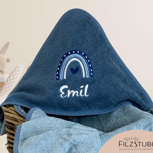 Kapuzenhandtuch mit Name Giraffe Babygeschenk Badetuch Handtuch Babybadetuch personalisiert bestickt Kapuzenhandtuch Geschenk Junge Mädchen Bild 20