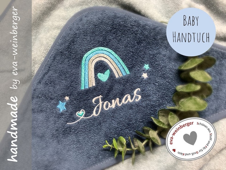 Kapuzenhandtuch mit Name Badetuch Baby Handtuch Babybadetuch personalisiert bestickt Mädchen Junge Strandtuch Geschenkidee Bild 7