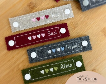 Bierkrugmarkierung Maßkrugmarkerl Maßkrugband I Bierkrugband Filz Name personalisierbar Stammtisch Volksfest Bierzelt Markierung