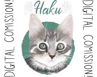 Digital Pet Portraits gifts for pet lovers dogs cats rabbits hamster