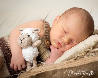Sheep Crocheted Small Newborn Props Photoprops Baby Photography Lamb Cuddly Toy Amigurumi