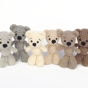 Teddy Bear Crocheted Small 100% Alpaca Newborn Props Photoprop Baby Photography Cuddly Toy Crochet Toy Baby Photo Shoot