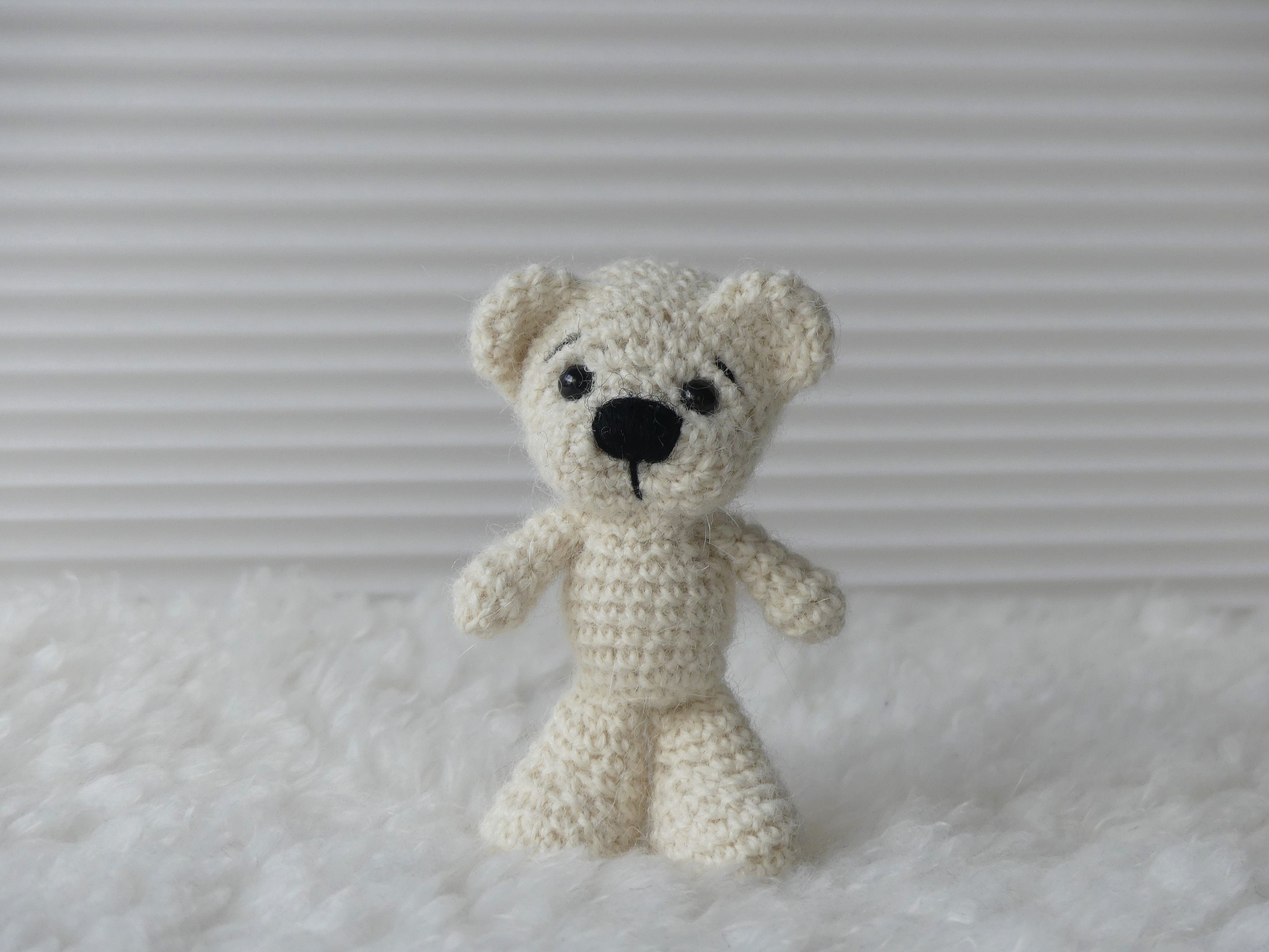 Mini Bärchen Teddy Bär gehäkelt klein 100% Alpaka Newborn - Etsy.de