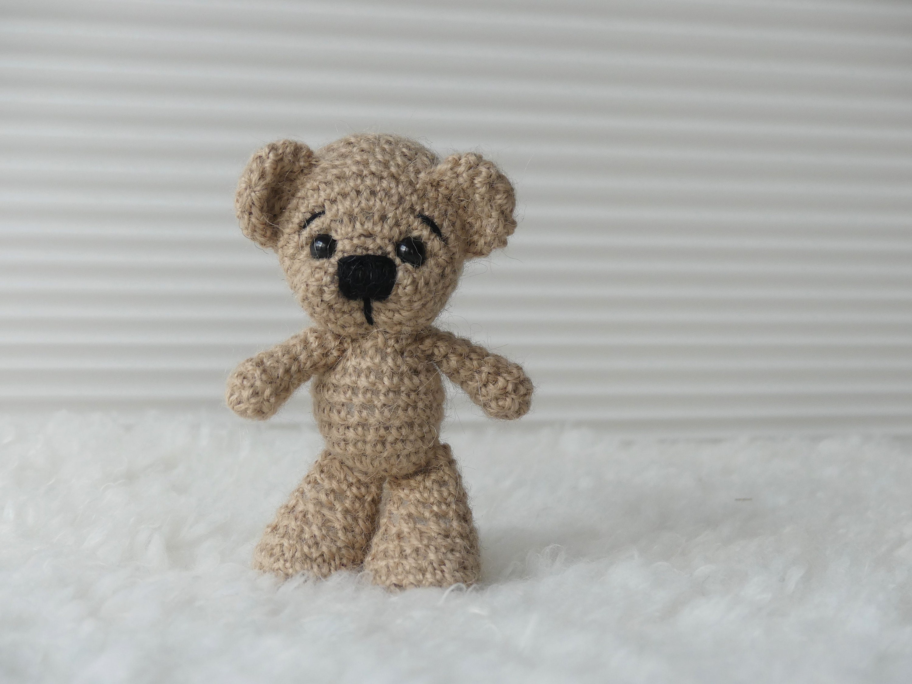 Mini Bärchen Teddy Bär gehäkelt klein 100% Alpaka Newborn - Etsy.de
