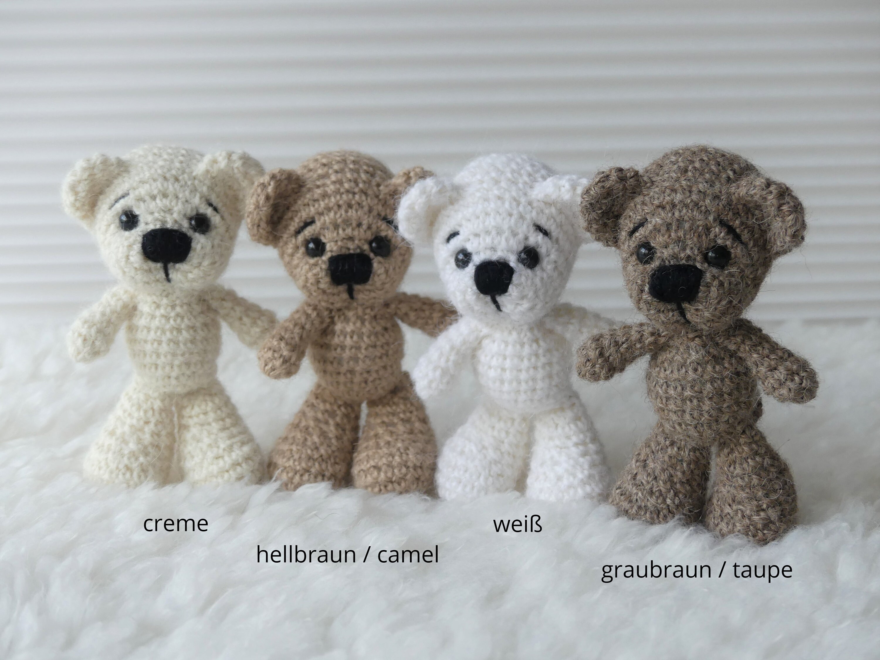 Mini Bärchen Teddy Bär gehäkelt klein 100% Alpaka Newborn - Etsy.de