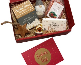 Petit cadeau de Noël tout doux - coffret cadeau lutins de Noël