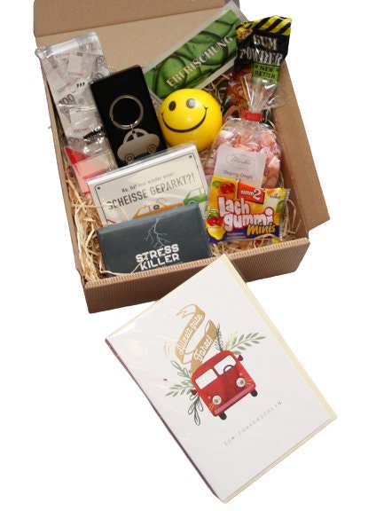 Führerschein Geschenkbox Geschenke Idee Fahrprüfung bestanden