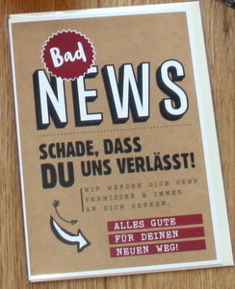 Karte Abschied Geschenke Kollege | Etsy