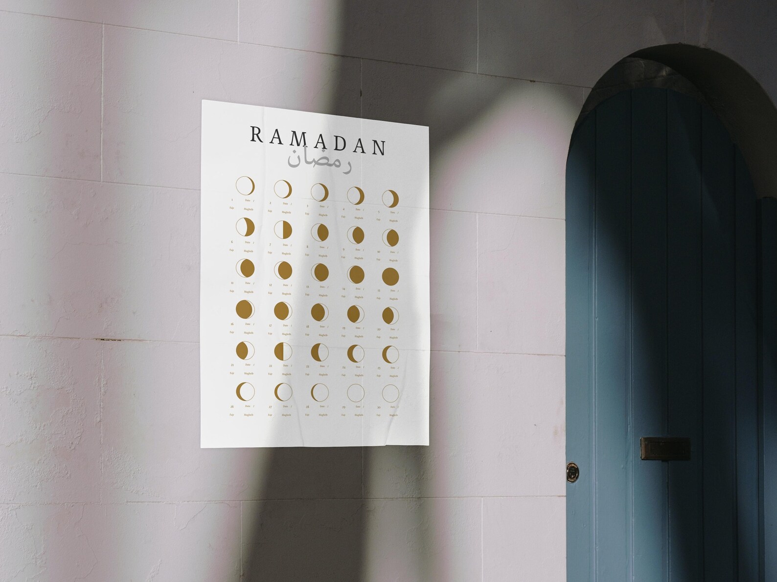 Printable Ramadan 2024 Calendar Islamic Wall Poster A2 / A3 Etsy