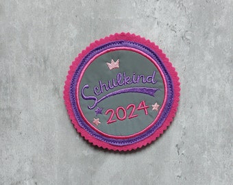 Schulkind 2024 reflektierender Patch für Schulranzen