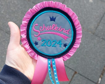 Schulkindorden reflektierender Klett Patch Schulkind 2024 Einschulung Schultüte